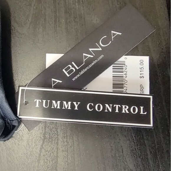 La Blanca One Piece Swimsuit 14 One Shoulder Black NEW - Picture 9 of 12